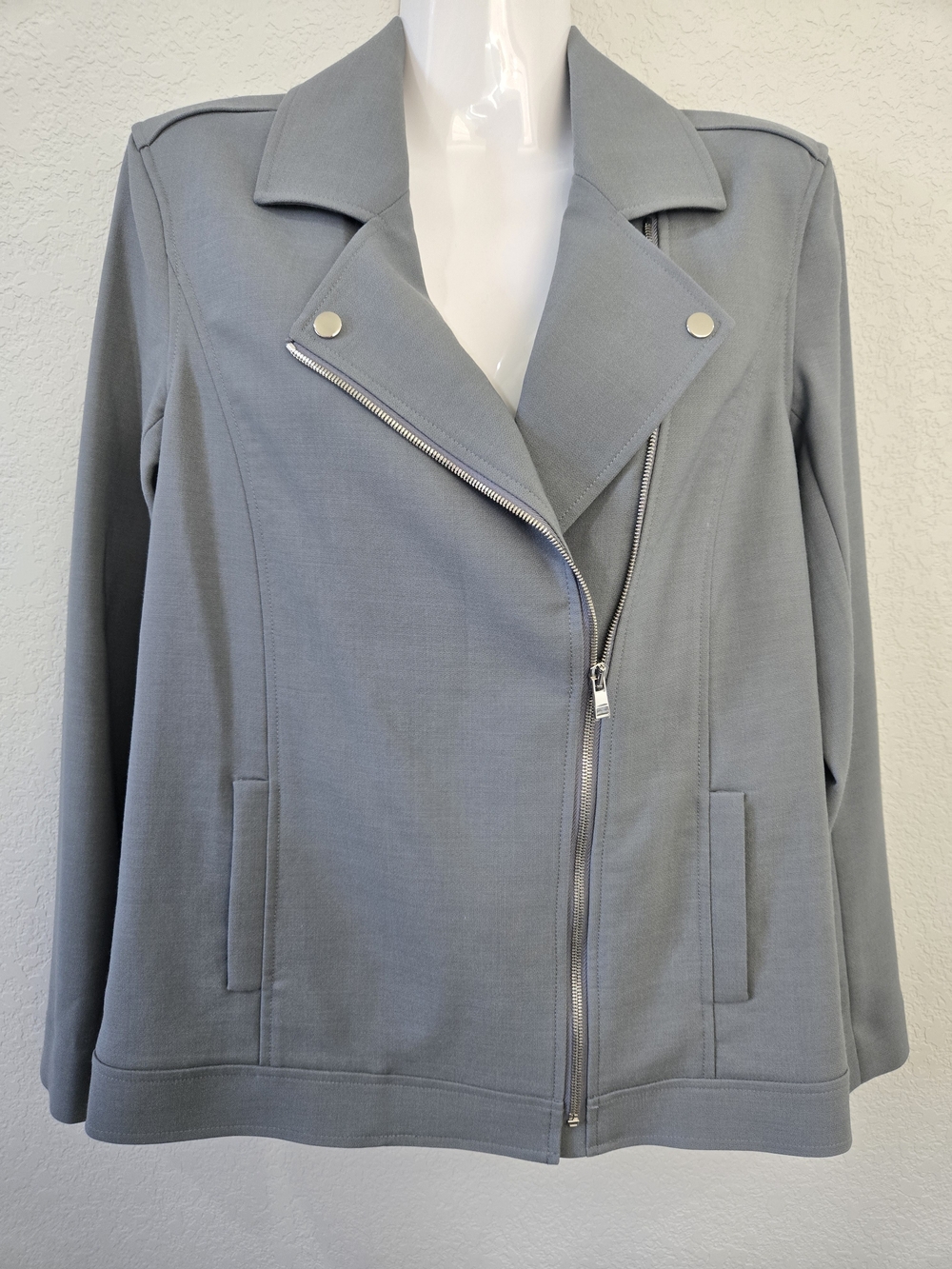 Light Gray Women’s Moto Jacket - Classiques Entier